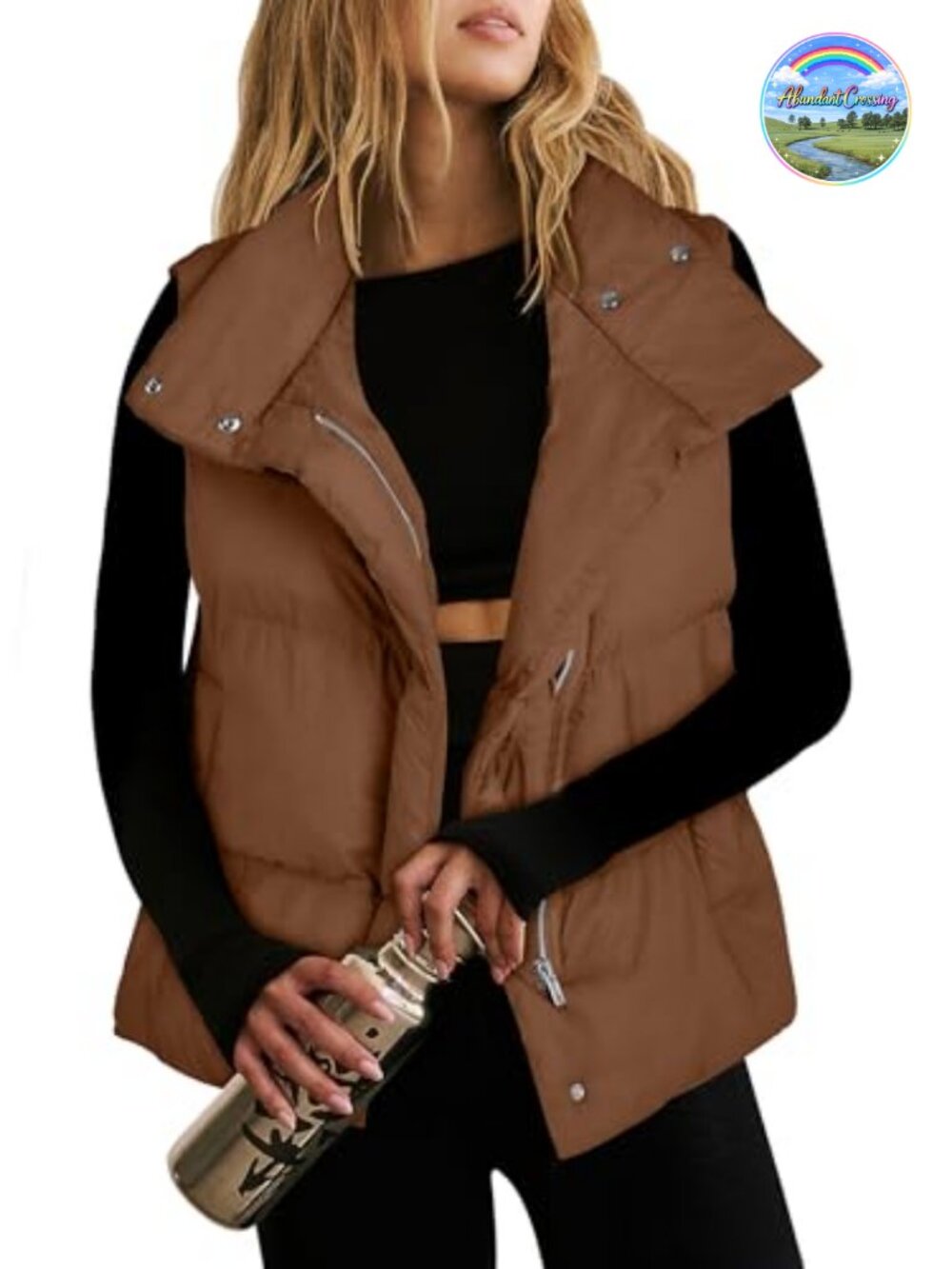 Puffer Vest for Women Zip Up Padded Gilet Sleeveless Winter Outerwear